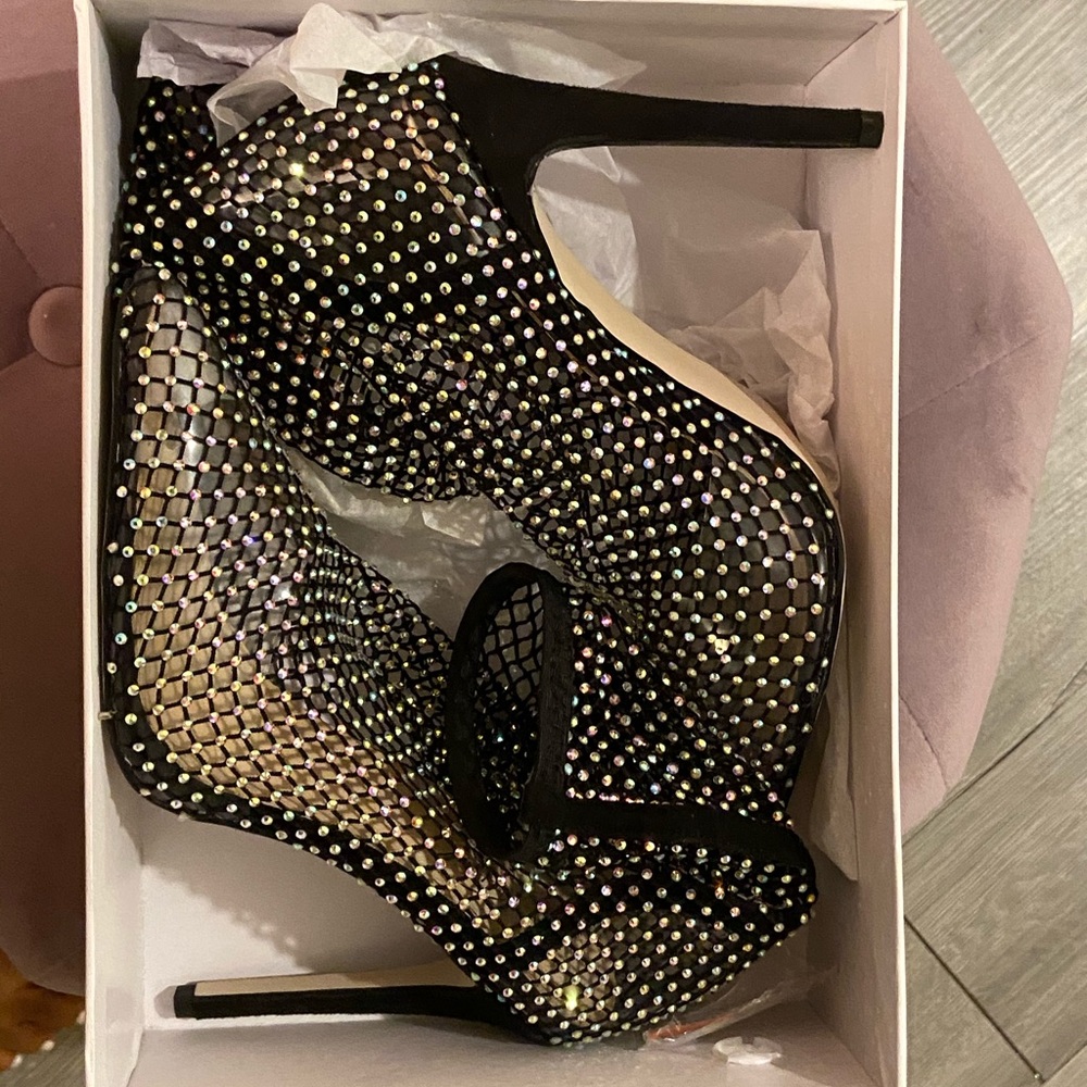 Blinged Out Rhinestone Booties - Picture 3 of 3